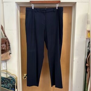 Talbots Navy Wool Lined Wide Leg Trousers - size 14P
